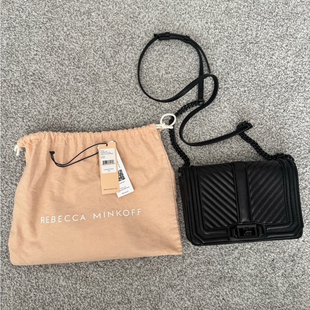 Rebecca Minkoff Chevron Quilted Small Love Crossbody